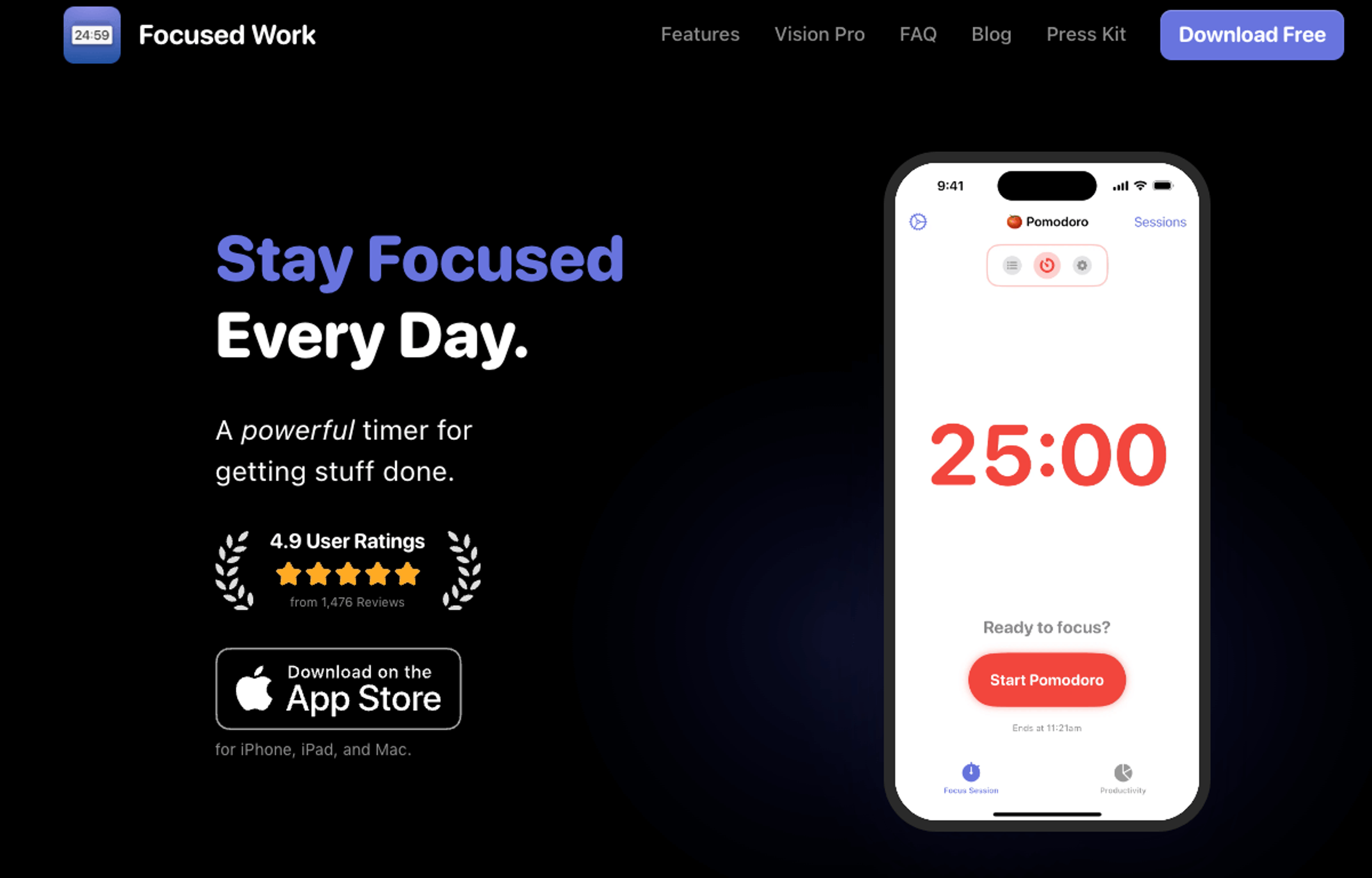 Cover Image for Timer Mobile App For Focused Work Generates $2K+ Per Month