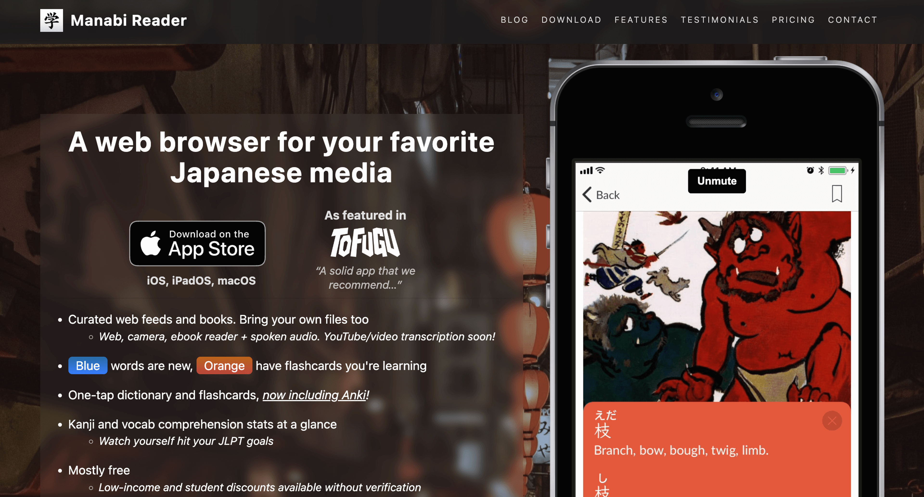 Cover Image for Mobile App Curating Feed For Learning Japanese Generates $500+ Per Month